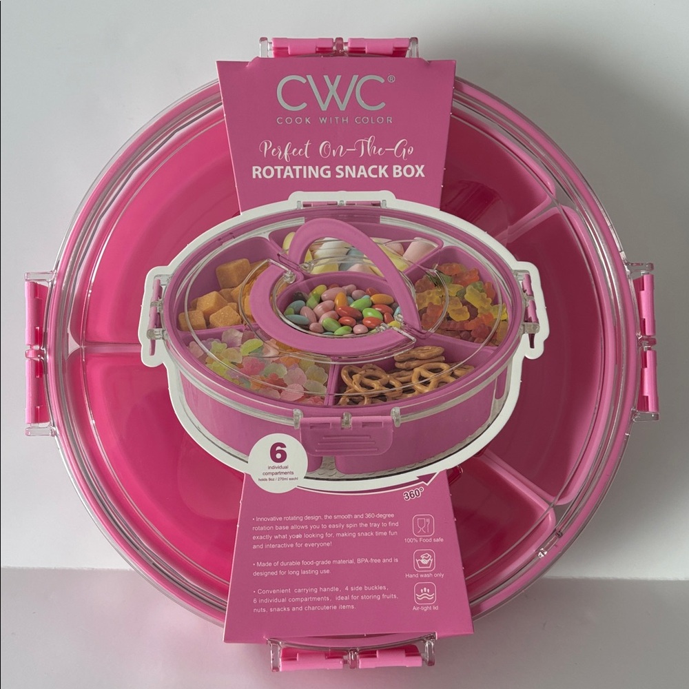 CWC Lazy Susan Snackel Box in Pink - Picture 4 of 11